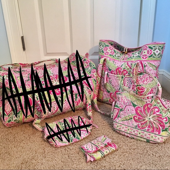 Vera Bradley BUNDLE!! Pinwheel Pink - Picture 1 of 5